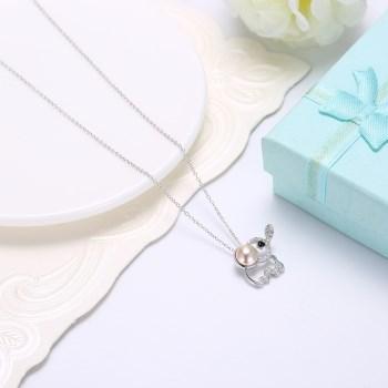 Pearl Elephant Sterling Silver Necklace-Your Soul Place